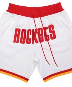 Men Houston Rockets White Shorts All Stitched