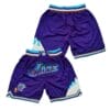 Men Jazz Short 1996-97 Purple Shorts All Stitched 5 Men Jazz Short 1996 97 Purple Shorts All Stitched
