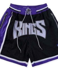Men Kings Black Shorts All Stitched