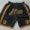 Men Lakers Kobe Black Mamba Shorts All Stitched