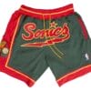 Men Supersonics Shorts Green All Stitched