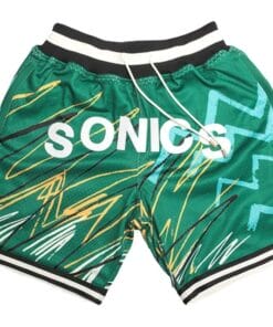 Men Supersonics Sublimated Shorts Green All Stitched