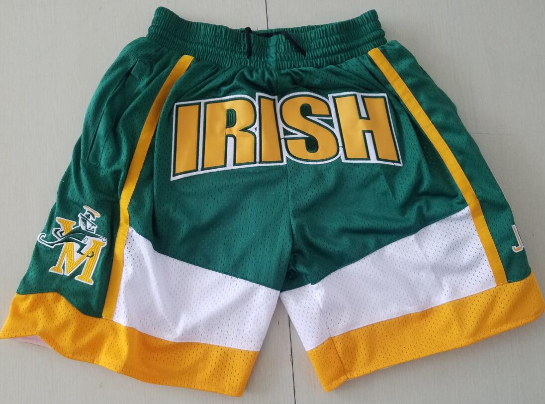 Men The Irish Green Soul Swingman High School Shorts All Stitched 1 Men The Irish Green Soul Swingman High School Shorts All Stitched