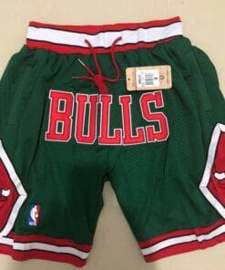Men's Green Bulls Shorts All Stitched