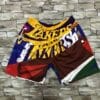 Men's Lakers Short Color Painting With Pockets 4 Mens Lakers Short Color Painting With Pockets
