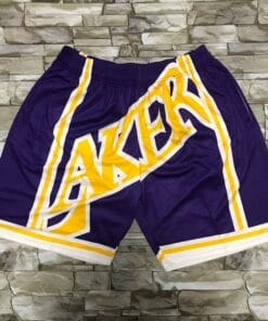 Men's Lakers Shorts With Pockets Purple