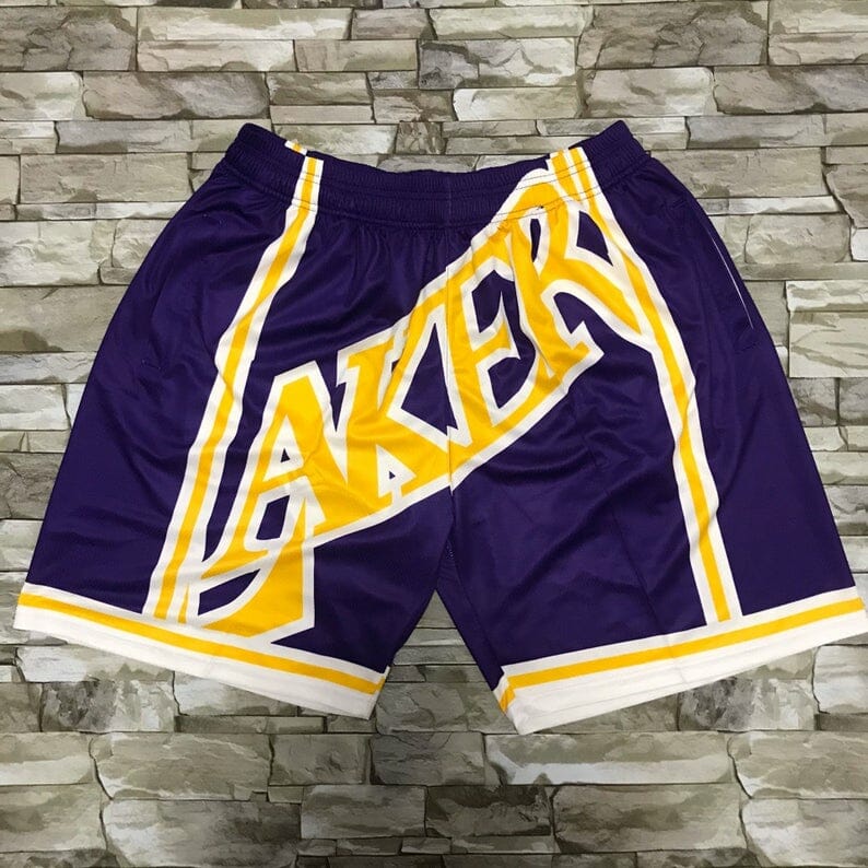 Men's Lakers Shorts With Pockets Purple 1 Men's Lakers Shorts With Pockets Purple