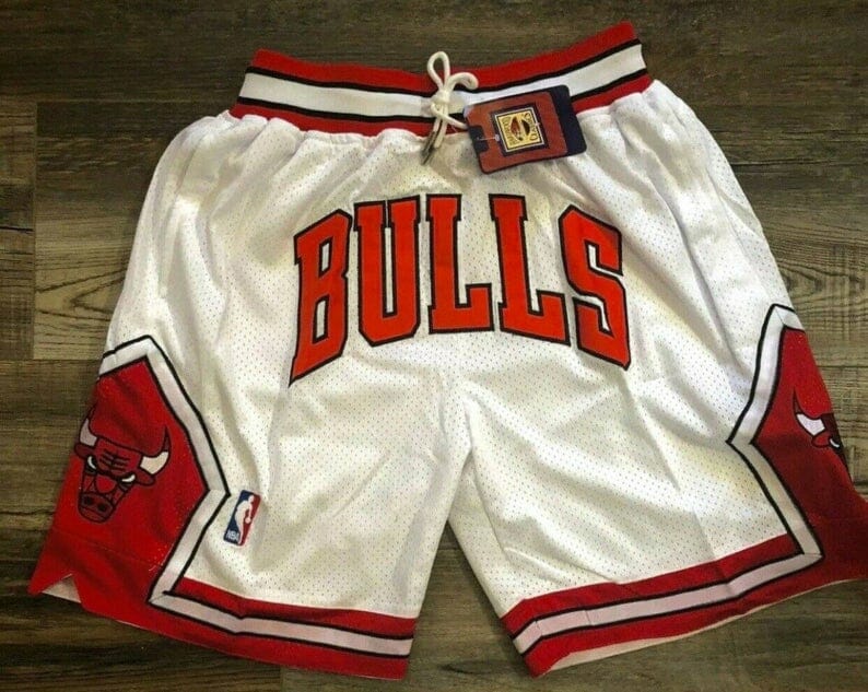 Men's White Red Bulls Shorts All Stitched 1 Men's White Red Bulls Shorts All Stitched
