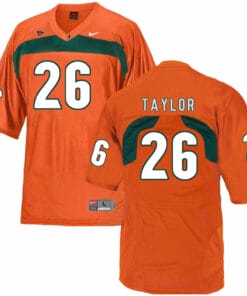 Miami Hurricanes #26 Sean Tayloy NCAA College Football Jersey Orange