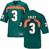 Miami Hurricanes #3 Coley NCAA College Football Jersey Green 7 Miami Hurricanes #3 Coley NCAA College Football Jersey Green