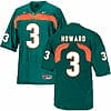 Miami Hurricanes #3 Howard NCAA College Football Jersey Green 6 Miami Hurricanes #3 Howard NCAA College Football Jersey Green