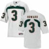 Miami Hurricanes #3 Howard NCAA College Football Jersey White 7 Miami Hurricanes #3 Howard NCAA College Football Jersey White