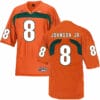 Miami Hurricanes #8 Johnson Jr NCAA College Football Jersey Orange 7 Miami Hurricanes #8 Johnson Jr NCAA College Football Jersey Orange