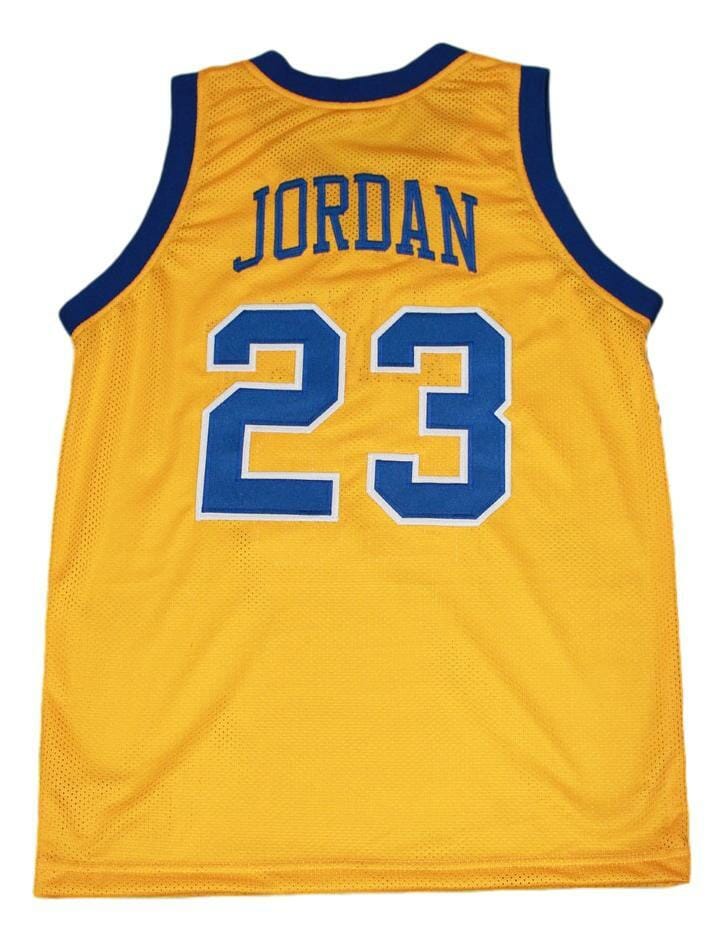 Michael Jordan #23 Laney High School Basketball Jersey Yellow 1 Michael Jordan #23 Laney High School Basketball Jersey Yellow