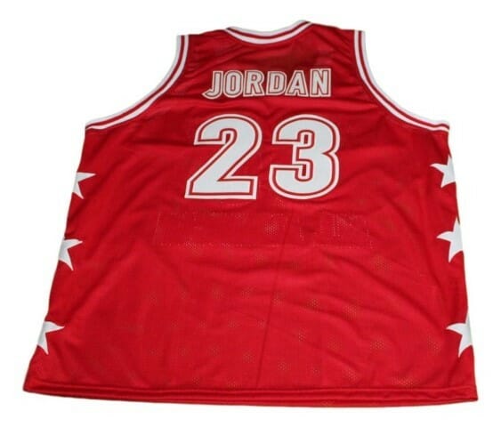 Michael Jordan #23 McDonald's All American Basketball Jersey Red 1 Michael Jordan #23 McDonald's All American Basketball Jersey Red