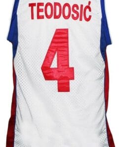 Milos Teodosic Team Serbia Basketball Jersey White
