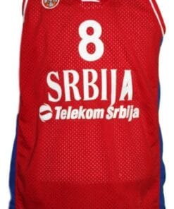 Nemanja Bjelica #8 Serbia Basketball Jersey New Sewn Red