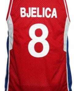 Nemanja Bjelica #8 Serbia Basketball Jersey New Sewn Red