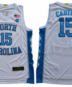 North Carolina Tar Heels #15 Carter NCAA Basketball Jersey White