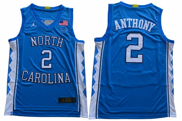 North Carolina Tar Heels #2 Anthony NCAA Basketball Jersey Blue 1 North Carolina Tar Heels #2 Anthony NCAA Basketball Jersey Blue