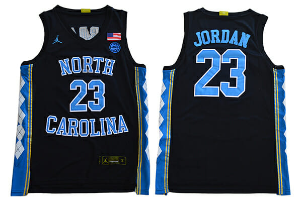 North Carolina Tar Heels #23 Jordan NCAA Basketball Jersey Black 1 North Carolina Tar Heels #23 Jordan NCAA Basketball Jersey Black