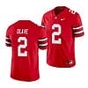 Ohio State Buckeyes #2 Chris Olave Jersey College Football Jersey Red Stitched