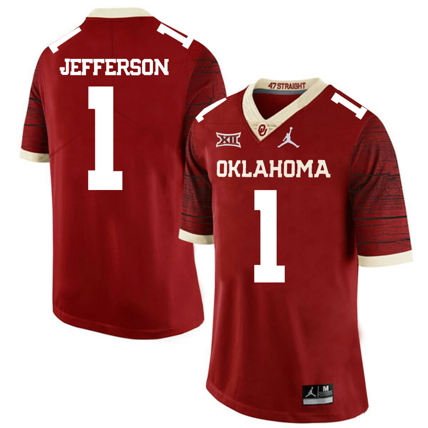 Oklahoma Sooners #1 Tony Jefferson Football Jersey Chai Pattern Dark Red 1 Oklahoma Sooners #1 Tony Jefferson Football Jersey Chai Pattern Dark Red