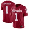 Oklahoma Sooners #1 Tony Jefferson Football Jersey Dark Red 6 Oklahoma Sooners #1 Tony Jefferson Football Jersey Dark Red