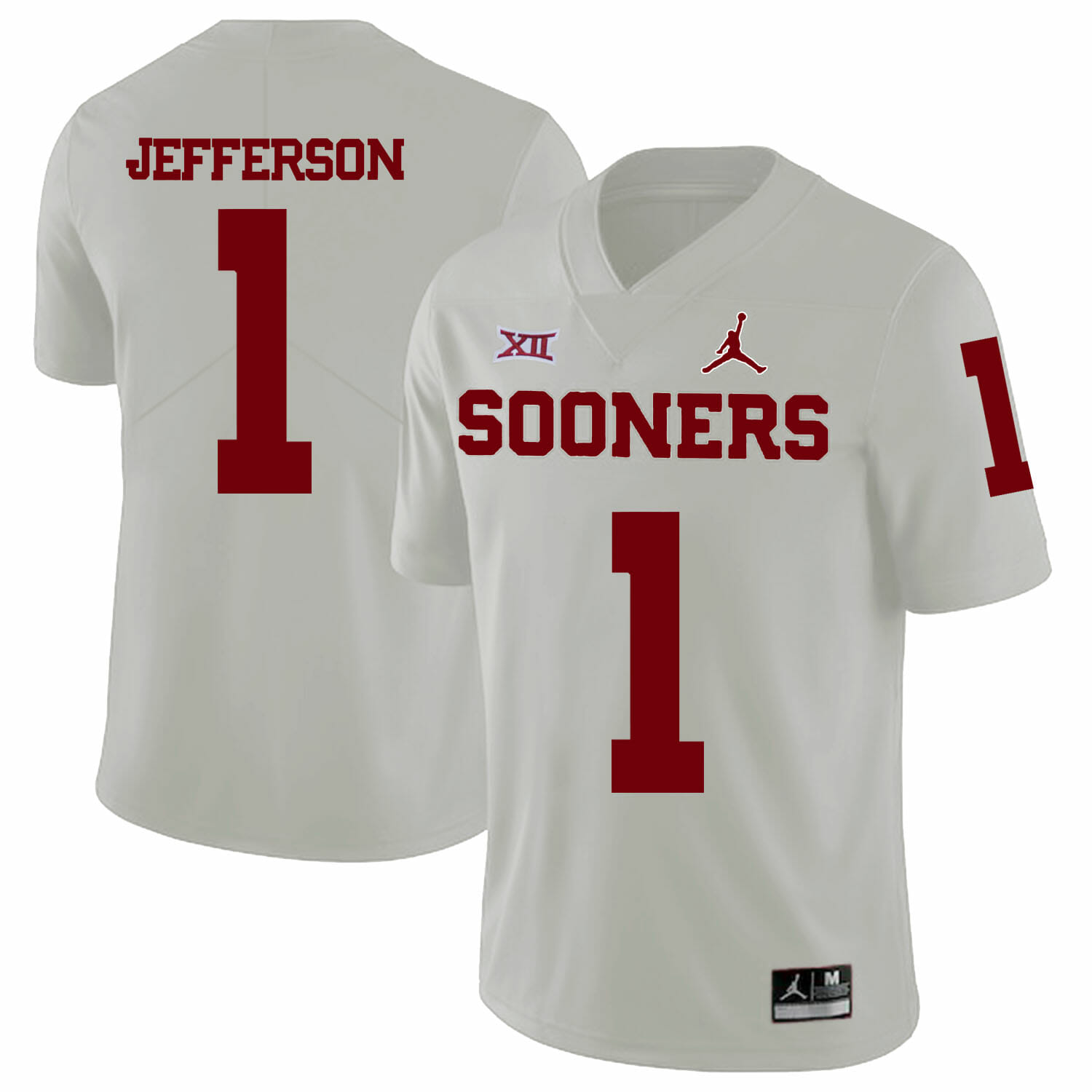 Oklahoma Sooners #1 Tony Jefferson Football Jersey White 1 Oklahoma Sooners #1 Tony Jefferson Football Jersey White