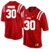 Ole Miss Rebels #30 A.J. Moore NCAA College Football Jersey Red