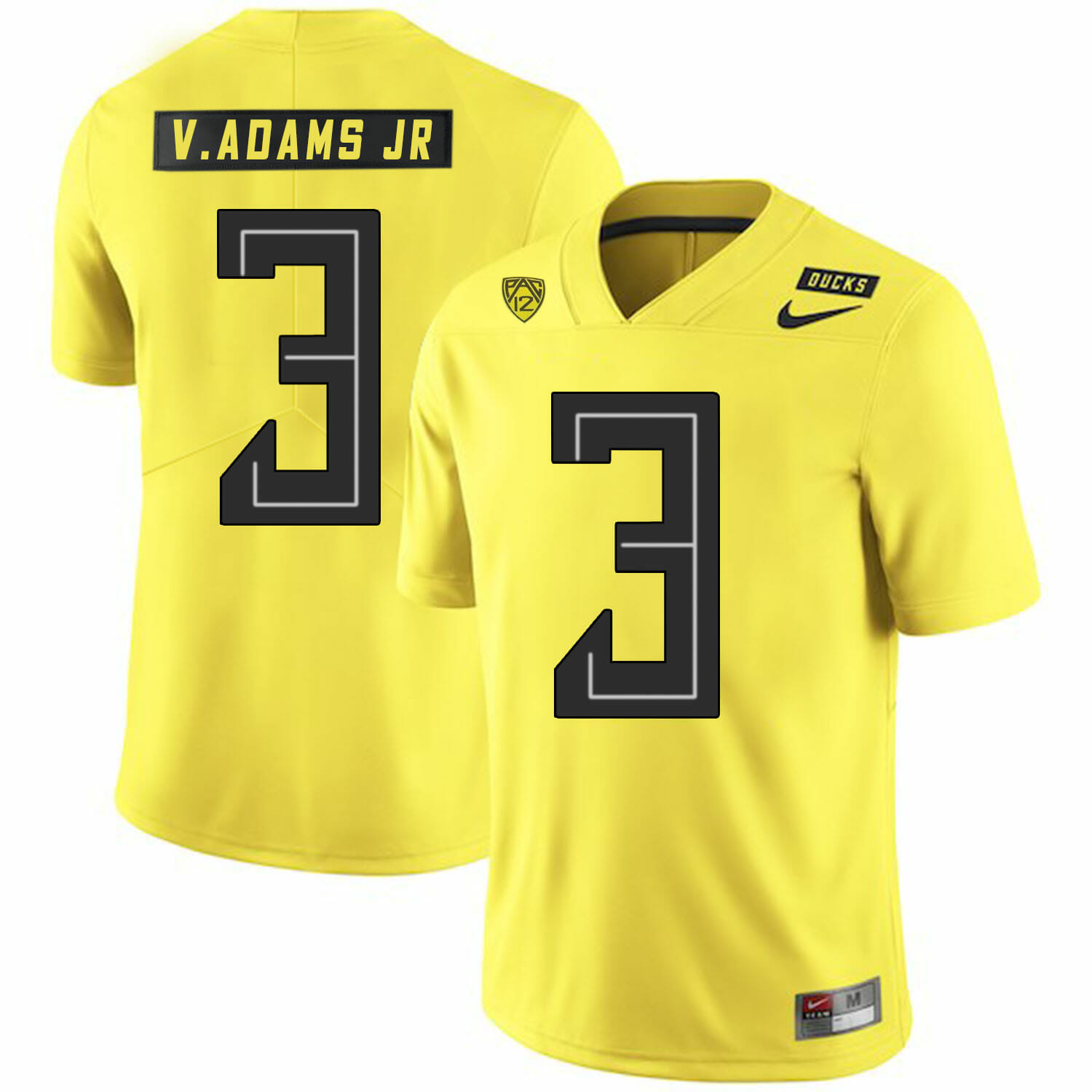 Oregon Ducks #3 Vernon Adams Jr NCAA College Football Jersey Yellow 1 Oregon Ducks #3 Vernon Adams Jr NCAA College Football Jersey Yellow