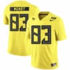 Oregon Ducks #83 Johnny Mundt NCAA College Football Jersey Yellow