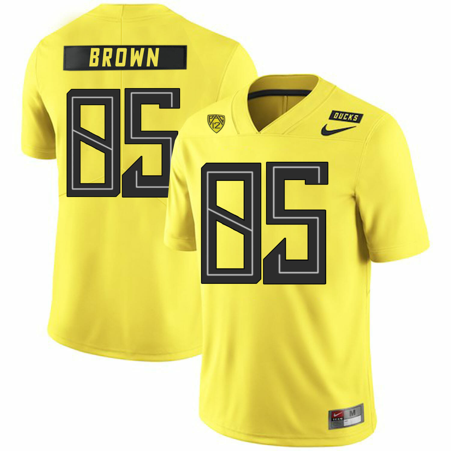 Oregon Ducks #85 Pharaoh Brown NCAA College Football Jersey Yellow 1 Oregon Ducks #85 Pharaoh Brown NCAA College Football Jersey Yellow