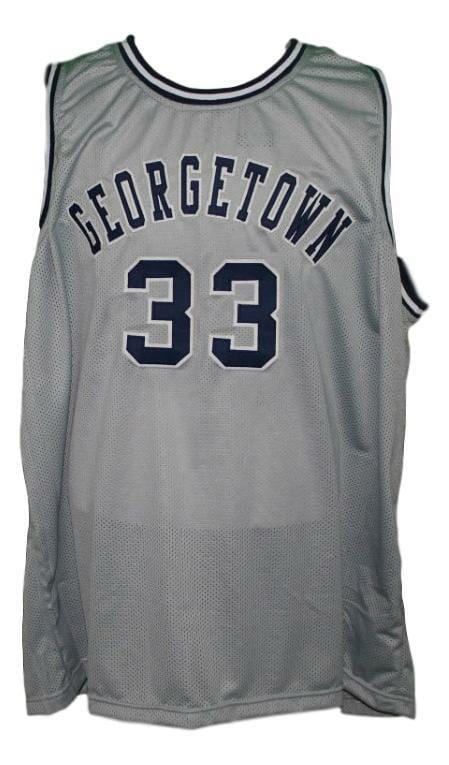 Patrick Ewing #33 Custom College Basketball Jersey Grey 2 Patrick Ewing #33 Custom College Basketball Jersey Grey