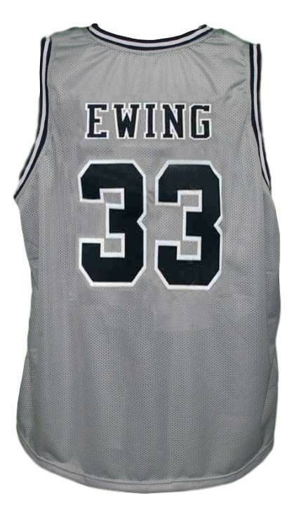 Patrick Ewing #33 Custom College Basketball Jersey Grey 1 Patrick Ewing #33 Custom College Basketball Jersey Grey