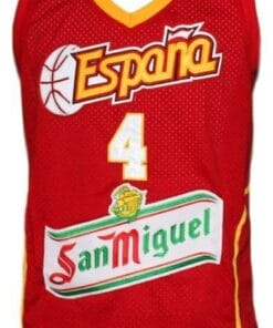 Pau Gasol Team Spain Espana Basketball Jersey Red