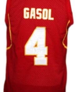 Pau Gasol Team Spain Espana Basketball Jersey Red