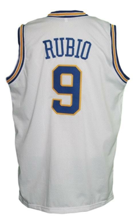 Ricky Rubio #9 Minnesota Muskies Aba Basketball Jersey Sewn White 1 Ricky Rubio #9 Minnesota Muskies Aba Basketball Jersey Sewn White