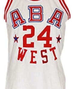 Ron Boone #24 Aba West All Star Basketball Jersey Sewn White