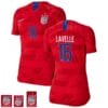 Rose Lavelle Away Red no.16 Champions USWNT Soccer Jersey