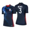 Samantha Mewis 2020 21 Navy Away no.3 USWNT Soccer 4 Stars Jersey