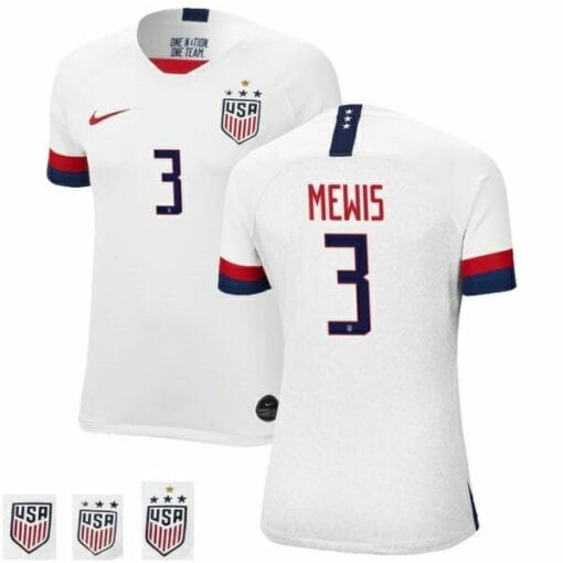 Samantha Mewis Champions Home White no.3 USWNT Soccer Jersey