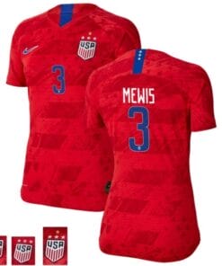Samantha Mewis Champions Red Away no.3 USWNT Soccer Jersey