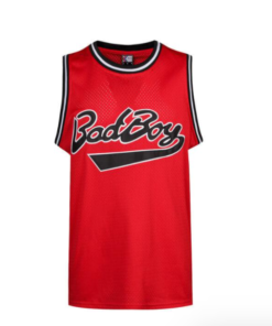 Alternative view of Notorious B.I.G Biggie Smalls #72 Bad Boy Basketball Jersey Red
