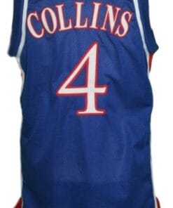 Sherron Collins #4 College Basketball Jersey Blue