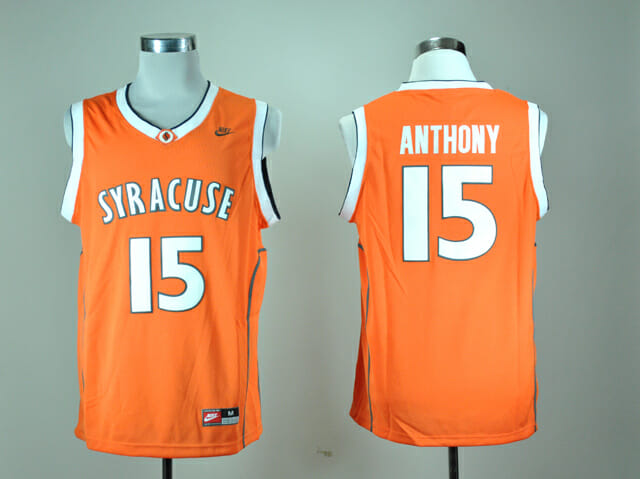 Syracuse #15 Camerlo Anthony NCAA Basketball Jersey Orange 1 Syracuse #15 Camerlo Anthony NCAA Basketball Jersey Orange