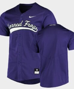 TCU Horned Frogs Custom Name Number Purple College Baseball Jersey