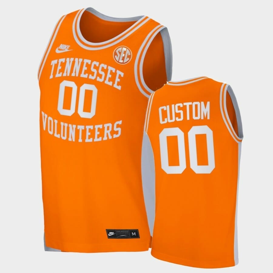 Tennessee Volunteers Custom Name Number Orange Retro College Basketball Jersey 1 Tennessee Volunteers Custom Name Number Orange Retro College Basketball Jersey