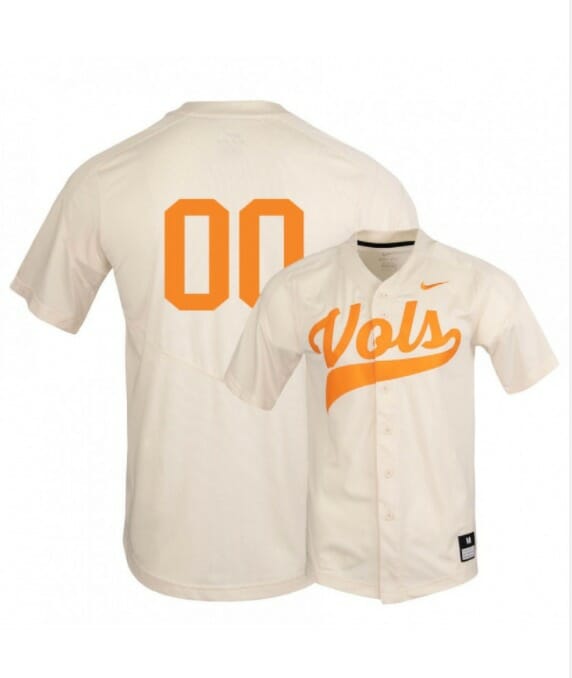 Tennessee Volunteers Elite White Custom Name and Number NCAA Baseball Jersey 1 Tennessee Volunteers Elite White Custom Name and Number NCAA Baseball Jersey