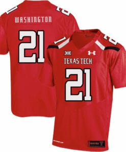 Texas Tech #21 DeAndre Washington NCAA College Football Jersey Red